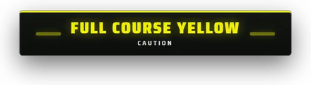 Flaggen-Banner im Theme Oval Pylon für Full Course Yellow, Beispieldaten